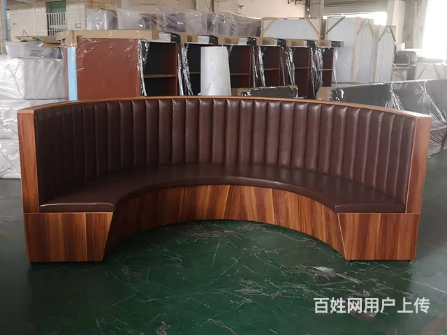 河南餐厅圆弧卡座沙发定制转角卡座双人位卡座 - 图片 3