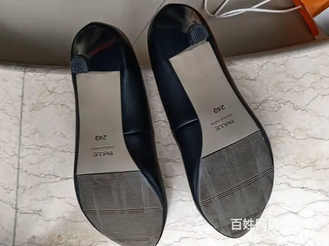 全新女士皮鞋高跟鞋黑色 - 图片 4