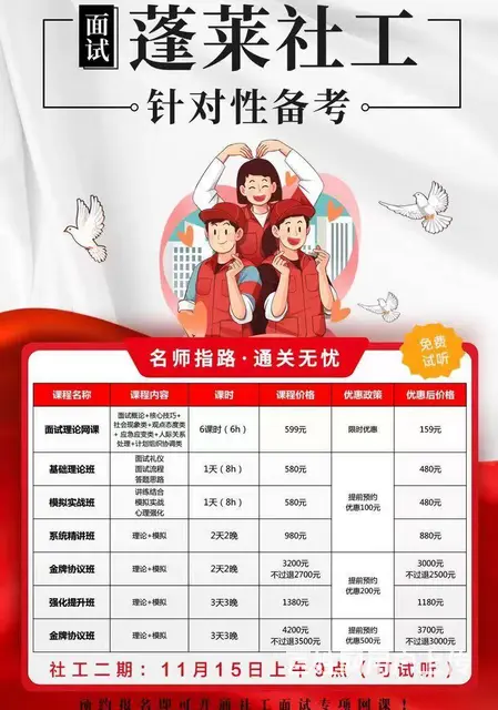 烟台政通教育莱山社工面试班 - 图片 1
