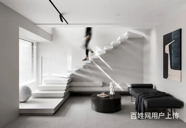270㎡顶跃私宅，悬浮式楼梯，超有范！ - 图片 12