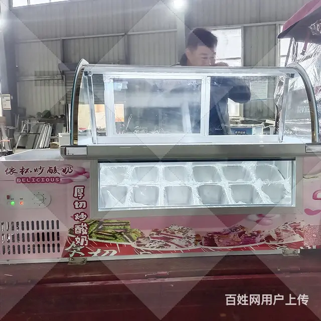 厚切炒酸奶冰柜台式冰激凌柜速冻柜工厂 - 图片 3