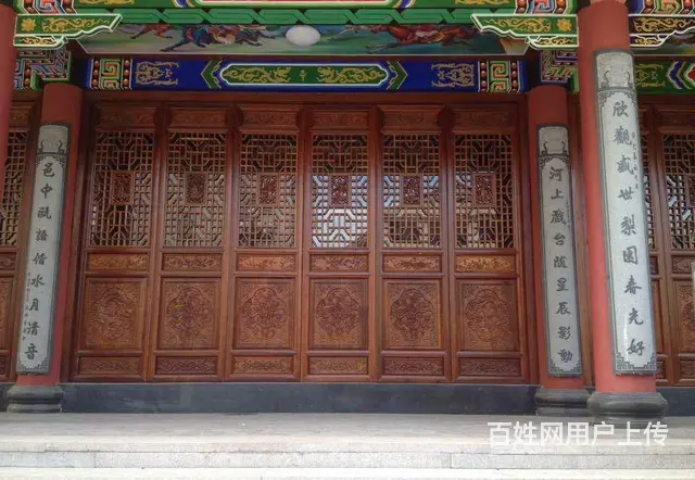 山西榫卯实木门花格木窗实木角花 - 图片 8