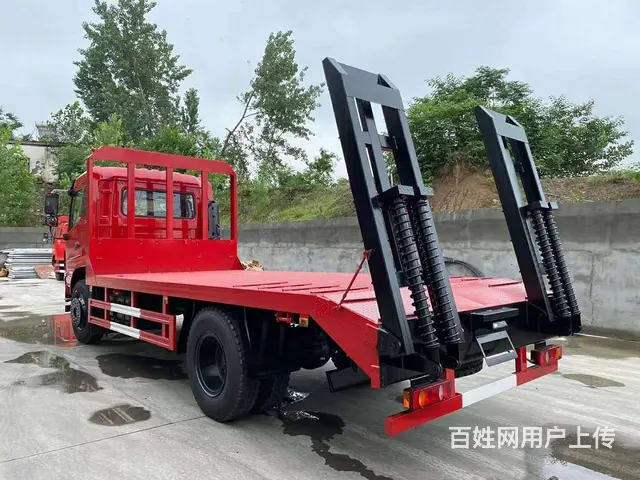 厂家直销东风单桥平板运输车拉150挖机不超重 - 图片 5