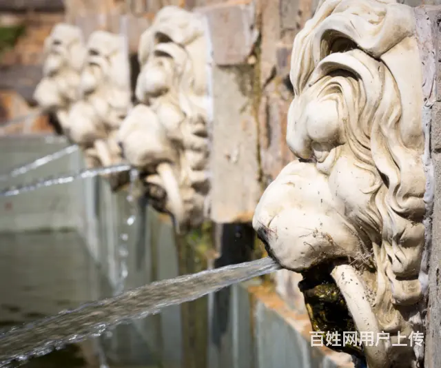 景观石雕喷水狮子头 - 图片 1