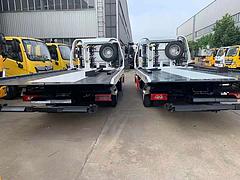 欧马可救援车 一拖二蓝牌清障车 报废厂专用拖车