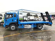 大运3900轴距185马力15吨挖机平板车 车小马力大