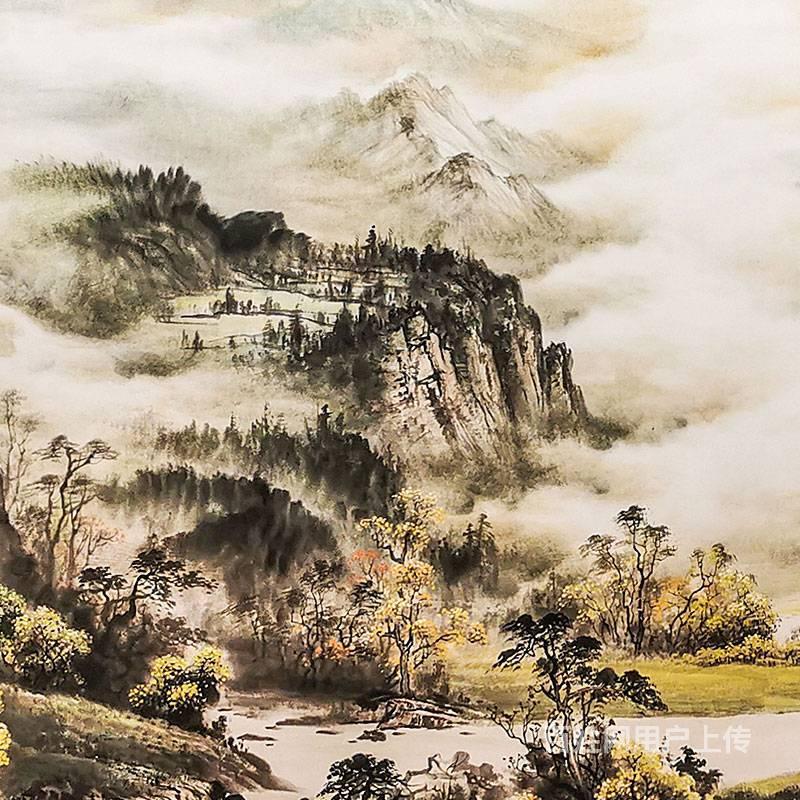 钟山石大师国画《金秋红云》真迹典藏作品详情图片