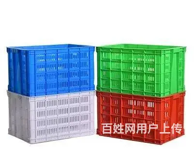 塑料冷藏箱塑料整理箱收纳箱周转筐折叠筐错位箱鸡蛋筐 - 图片 4