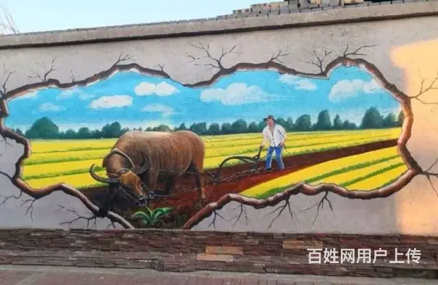 襄阳墙上画画写字 黄石墙体绘画 鄂州护坡彩绘 - 图片 3