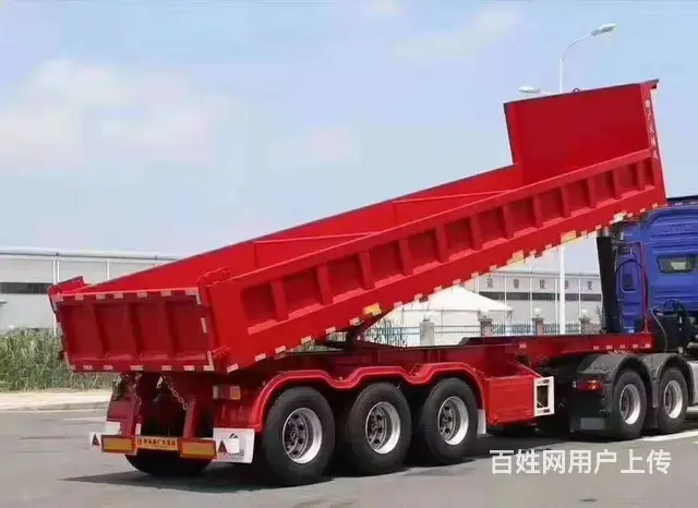 济宁定制 9米5后翻半挂车 现车即提 - 图片 1