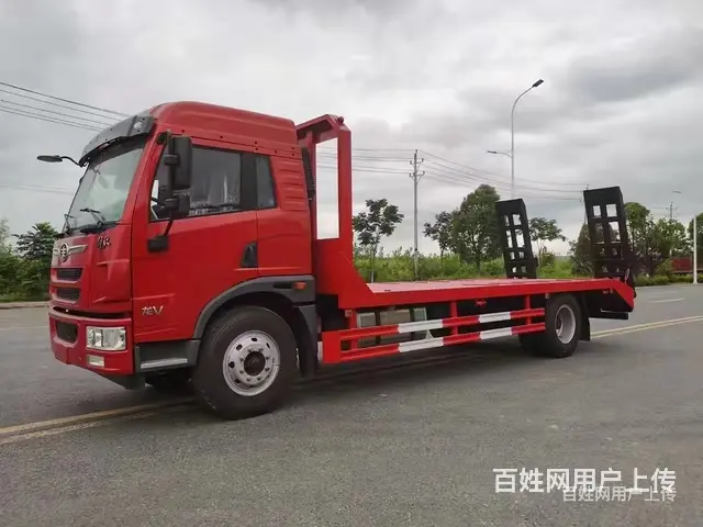 解放龙V单桥拖板车 挖机平板车 限时秒杀价 - 图片 4