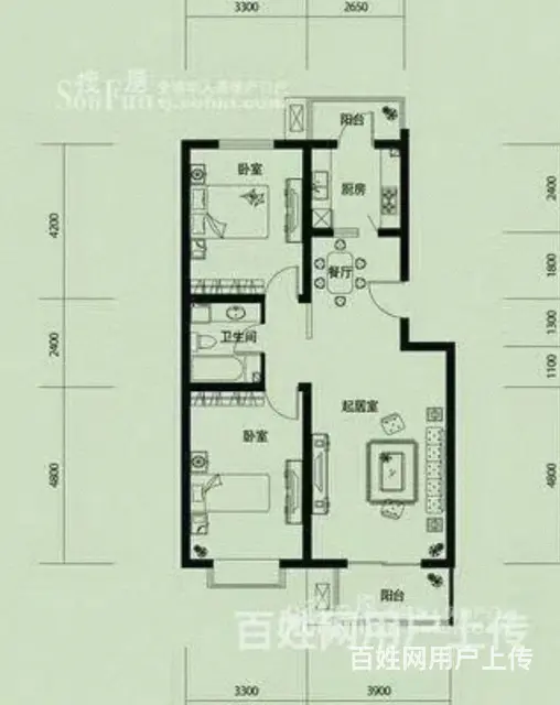 朝阳县华新城89平25.5万高层4楼 - 图片