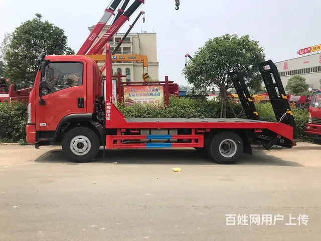 4米8大运平板车拉80挖机拖车120挖机平板车 - 图片 6