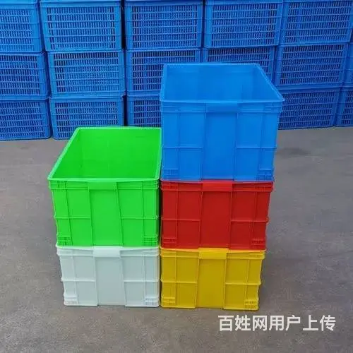 二手塑料箱塑料周转箱鸡蛋塑料筐水桶水箱错位筐处理 - 图片 1