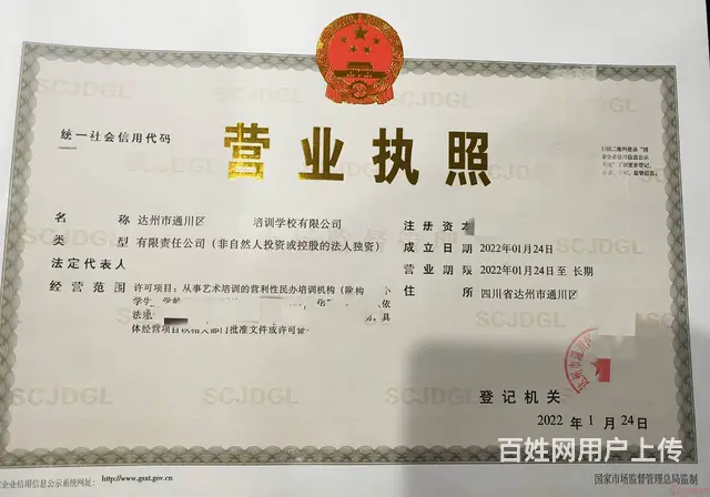 （达州铺源网）通川区艺术培训学校资质转让 - 图片 1