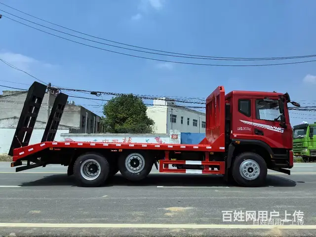 吉安东风华神前二后六平板车 拖17吨不超载的挖机拖车 - 图片 7