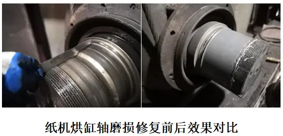 纸机烘缸轴磨损用 专业的修复技术 - 图片