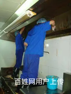 昆山市张浦酒店饭店单位食堂油烟机清洗 油烟管道清洗 - 图片 2
