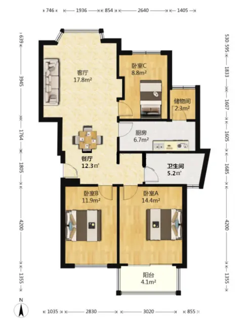 万科御龙山 精装 三室 家电家具齐全 拎包入住 - 图片 9