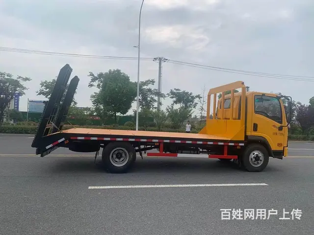 国六大运5米6平板车120挖机拖板车神百平板多少钱 - 图片 5