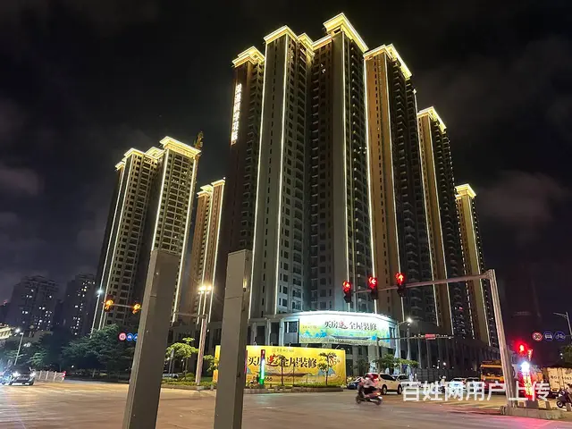 湛江地区城市夜景照明，LED楼宇亮化工程设计及施工 - 图片 1
