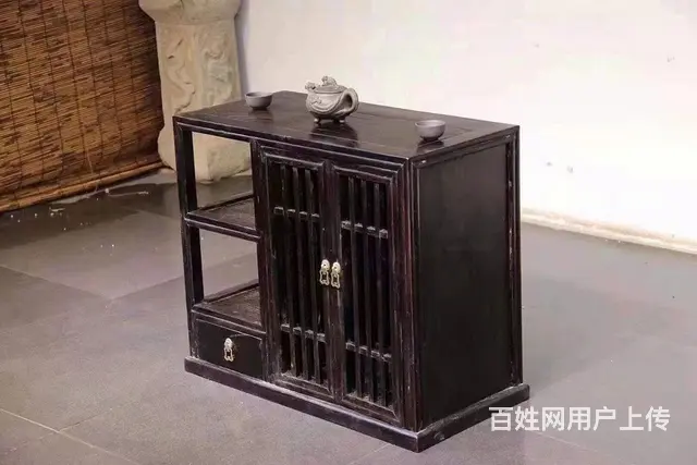 茶水柜，材质，榆木，尺寸高63，宽78，厚38，器 - 图片 2