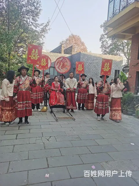 成都周边租花轿步撵大花轿，租喜轿轿夫，唢呐锣鼓 - 图片 4