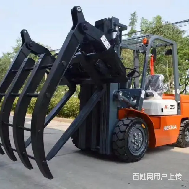 合力3吨废料抱夹叉车，二手废纸打包机夹包叉车款式多 - 图片 2