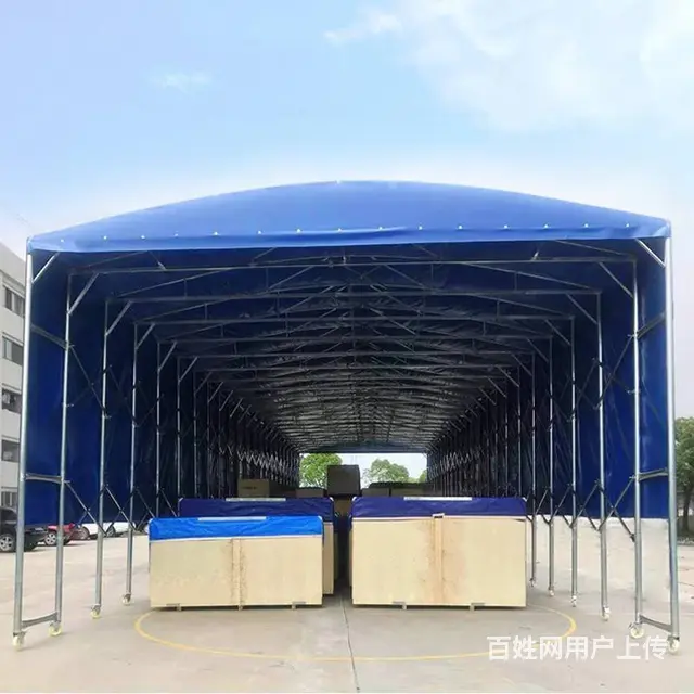 大型电动伸缩雨棚户外帐篷活动雨棚夜宵排挡推拉棚 - 图片 8