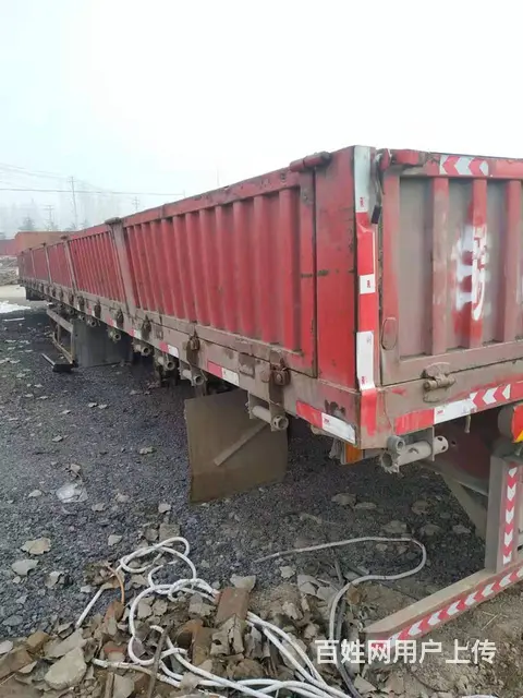 出售二手标箱侧翻半挂车 广东富华桥 带桥带轮胎 - 图片 2