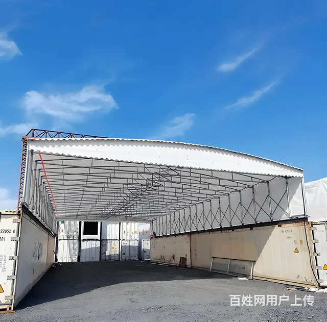 电动推拉雨棚工厂遮阳遮雨蓬通道电动雨棚厂家移动雨蓬 - 图片 2