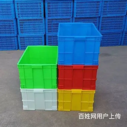 塑料折叠箱双色颠倒筐周转筐物流箱塑料水箱塑料保温箱 - 图片 4