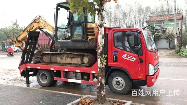 解放蓝牌平板拖车　可拖6-10吨挖机叉车　厂家直销 - 图片 12