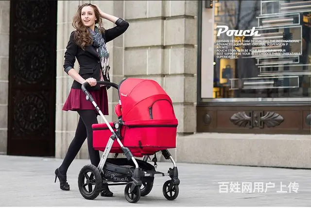 Pouch婴儿推车宝宝手推车童车夏季高景观避震 - 图片 1