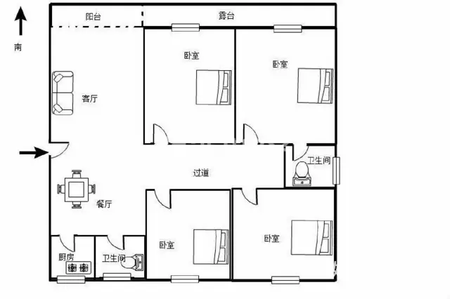 保税区 华美空间旁 嘉湖花园 精装修大4房 家电齐全 - 图片 9