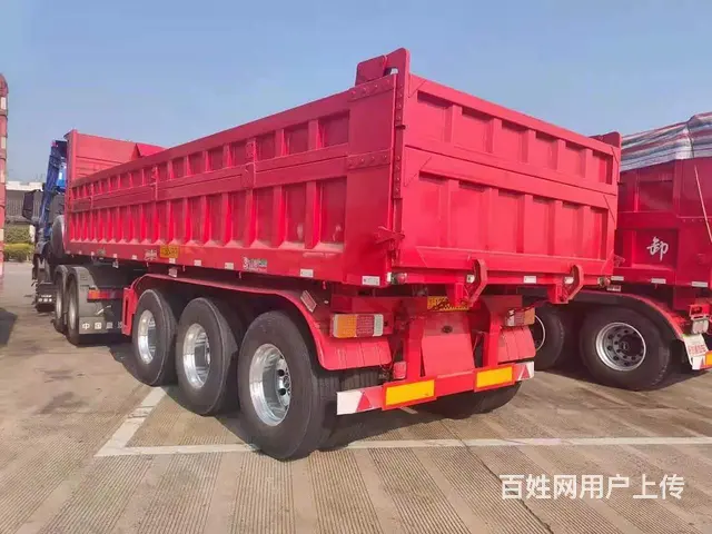 济宁9米-9.5米后翻半挂车 带电动篷布 - 图片 2