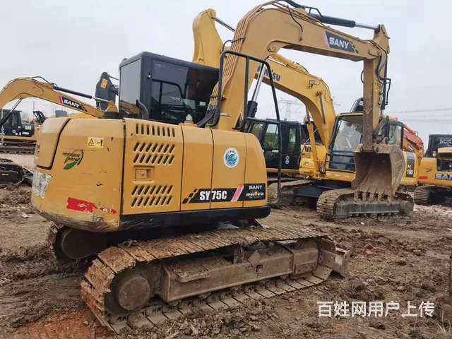 原版原样三一75二手挖掘机一颗螺丝没动过手续齐全 - 图片 2