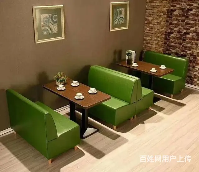 奶茶店桌椅，餐厅卡座，吧台桌椅，快餐桌椅厂家 - 图片 10