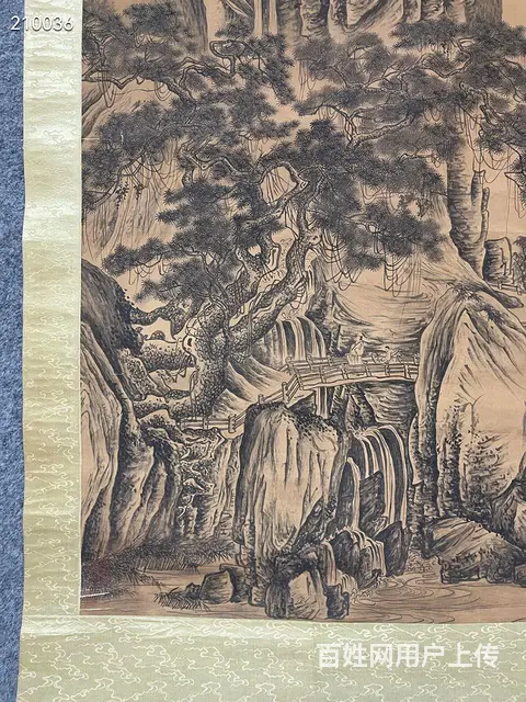 唐寅，绢本，74✖️148，原装旧裱 - 图片 6