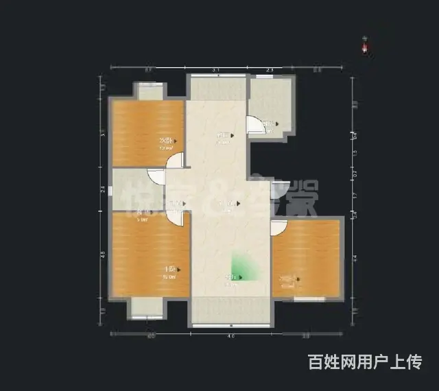 188万大3房，省个税，万达太湖明珠苑，通透户型，有钥匙 - 图片 8