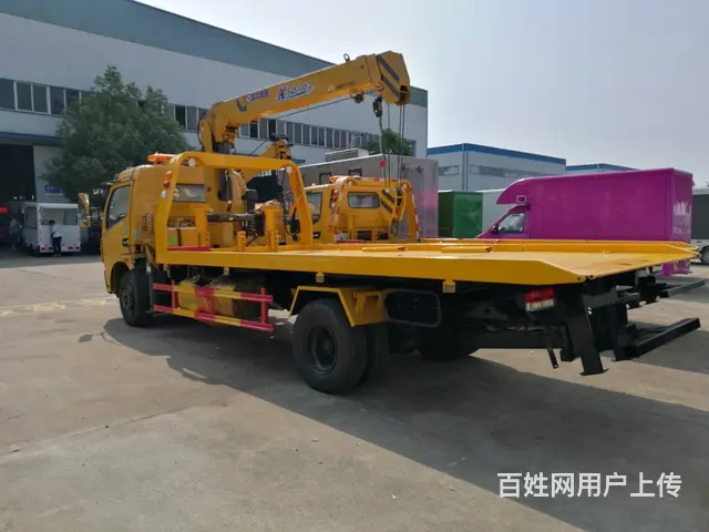 东风一拖二拖吊连体道路救援一拖二带吊清障车拖车价格 - 图片 5