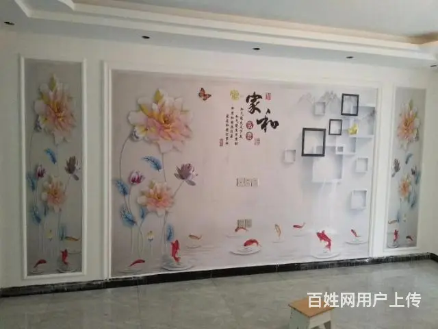 专业贴壁画，壁布，壁纸粘贴施工，终身质保 - 图片 1
