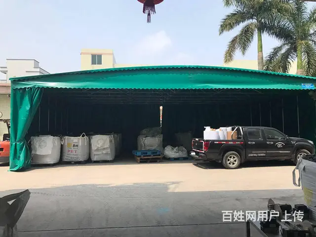 电动雨棚活动推拉棚移动帐篷夜宵烧烤棚伸缩折叠蓬停车 - 图片 2