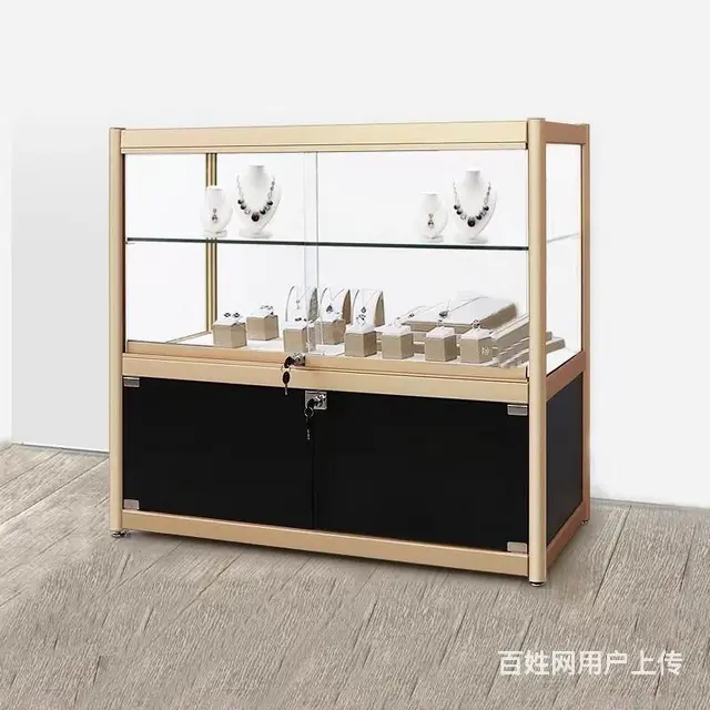 定制钛合金玻璃柜展示柜烟酒柜货柜 - 图片 4