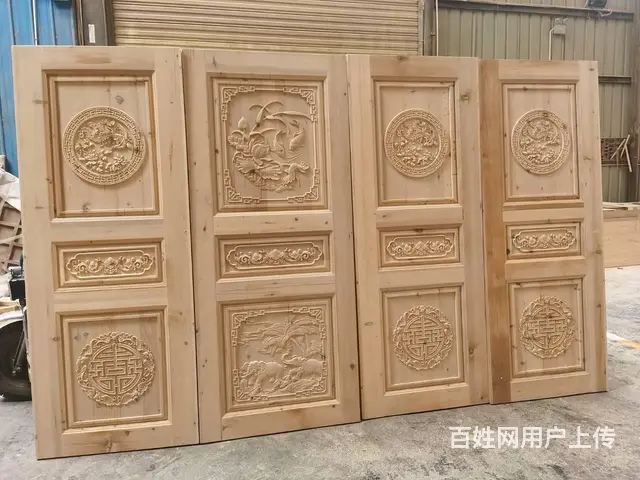 四川成都日式推拉门中式花格窗实木木门 - 图片 8