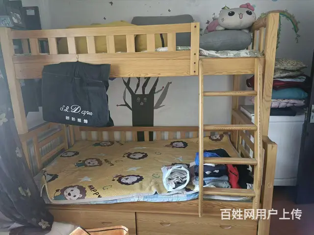 实木床 上下铺 几乎全新 - 图片 2