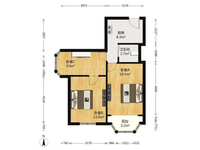 出租文萃苑纯4楼3室2厅、家电家具齐全拎包即住 - 图片 10
