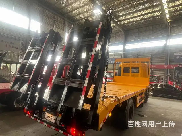 东风小三轴平板车 拖180挖机钻机拖板车13吨后桥 - 图片 7