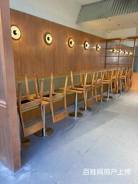 米粉面馆家具定制免漆板餐台储物型餐台快餐桌椅 - 图片 3