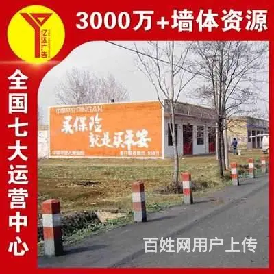 平凉刷墙写广告,外墙创意彩绘,农村墙绘广告 - 图片 1